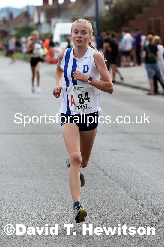 Girls under-15s 2021 Northern 6 and 4 Stage and Young Athletes Road Relays, Redcar. Photo: David T. Hewitson/Sports for All Pics